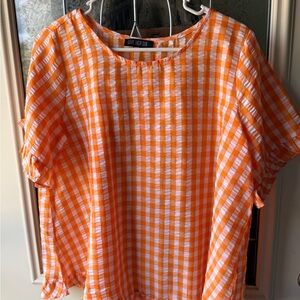 Give Her Six Orange Checkered Women's Tunic
